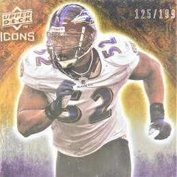 2009 HOF Ray Lewis Upper Deck Icons NFL Icons Silver /199 Baltimore Ravens alternative image