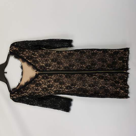 Lapis Lace Dress Black Nude S image number 2
