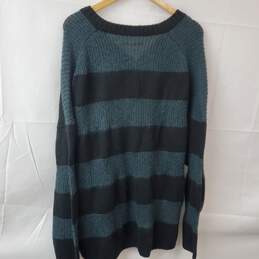 AllSaints Lou Sparkle V-Neck Wool-Blend Sweater Large Oversized NWT alternative image