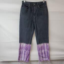 GRLFRND Mica Crop Button-Up Cotton Blue Jeans Women's 28