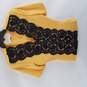 Rickie Freeman Women Button Up top Yellow Black Size 6 S image number 1