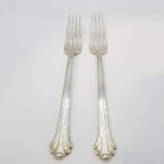 Sterling Silver Silver Plumes 7.25 Fork 2pcs 102.0g image number 1