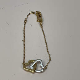 Designer Swarovski Two-Tone Adjustable Double Heart Pendant Necklace alternative image