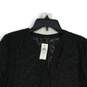 NWT Ann Taylor Womens Black Lace Split Neck Long Sleeve Blouse Top Size Medium image number 3