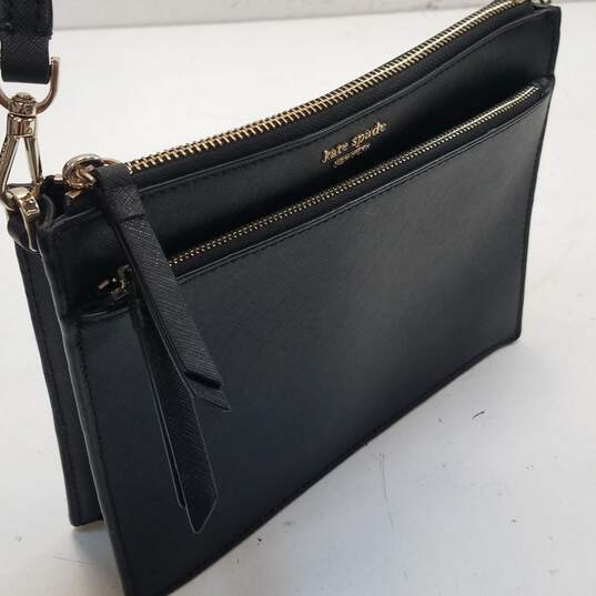 Kate Spade Saffiano Leather Small Crossbody Bag Black