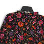 NWT Womens Navy Blue Pink Floral Cold Shoulder Long Sleeve Blouse Top Sz 2X image number 4