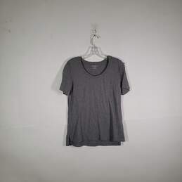 Womens Heather Short Sleeve Round Neck Pullover T-Shirt Size Medium
