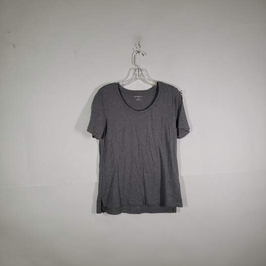 Womens Heather Short Sleeve Round Neck Pullover T-Shirt Size Medium image number 1