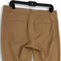 Womens Beige Flat Front Pockets Straight Leg Trouser Pants Size 8 image number 4