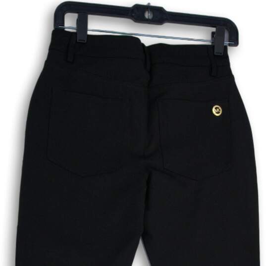 NWT Michael Kors Womens Black Denim Dark Wash 5-Pocket Design Skinny Jeans Sz S image number 4