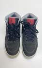 Air Jordan 1 Mid Black Particle Grey (GS) Athletic Shoes Women's Size 7 image number 5
