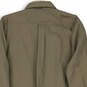 Mens Tan Long Sleeve Collared Pocket Button-Front Dress Shirt Size 3XLT image number 4