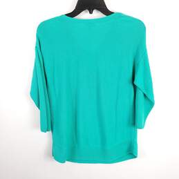 Talbots Women Green Knitted Long Sleeve Top L alternative image