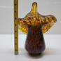 Hand Blown Art Glass Amber Shade Tortoiseshell Pendant Hanging Light image number 5