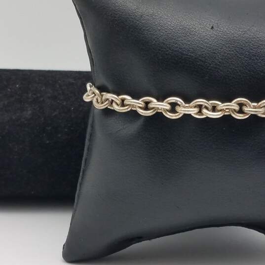 Sterling Silver Rolo Chain Link 9" Bracelet 27g image number 2