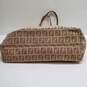 AUTHENTICATED FENDI ZUCCHINO CANVAS TAN SHOULDER BAG 12x11x4in image number 6