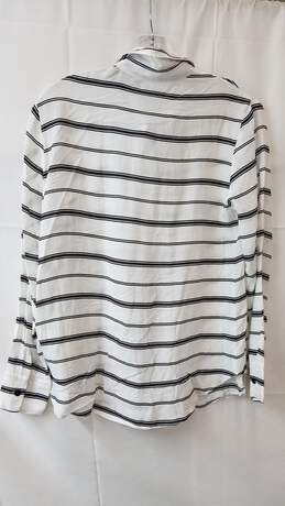 BB Dakota White and Black Striped Button Long Sleeve Shirt Size XS alternative image