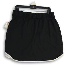 NWT Womens Black Elastic Waist Zipper Pocket Pull-On Athletic Skort Size M alternative image