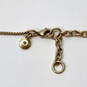Designer J. Crew Tassel Gold-Tone Link Fashionable Double Chain Necklace image number 4