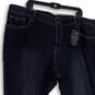 NWT Womens Black Mid Rise Curvy Fit Denim Ginger Bootcut Jeans Size 22W image number 3