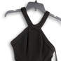 Womens Black Sleeveless Back Zip Halter Neck Short Mini Dress Size 3/4 image number 4