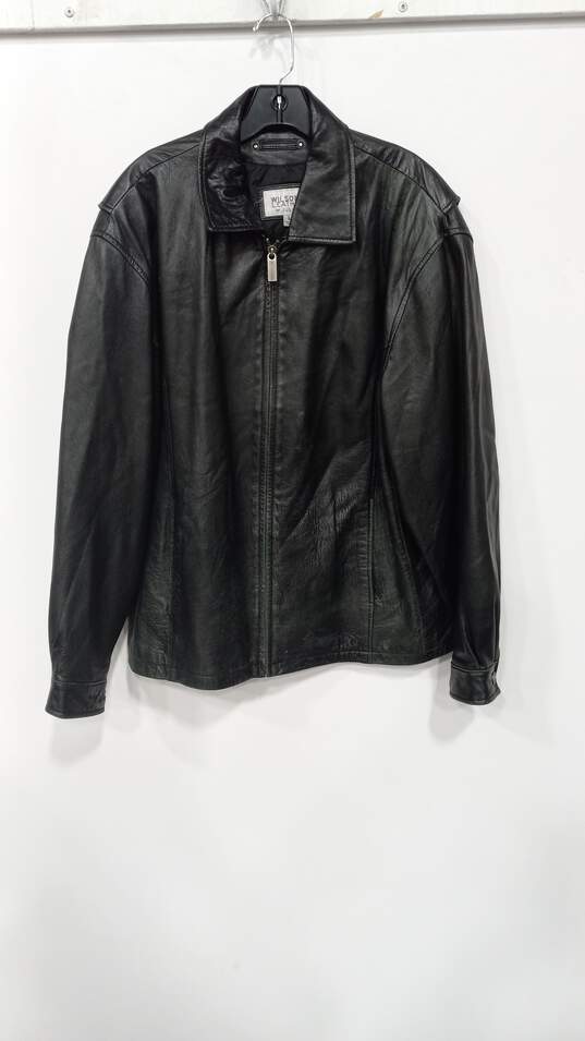 Wilson Leather M. Julian Black Leather Jacket Size L image number 1
