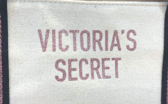 Victoria's Secret Pink Glitter Large Canvas Tote Bag image number 3