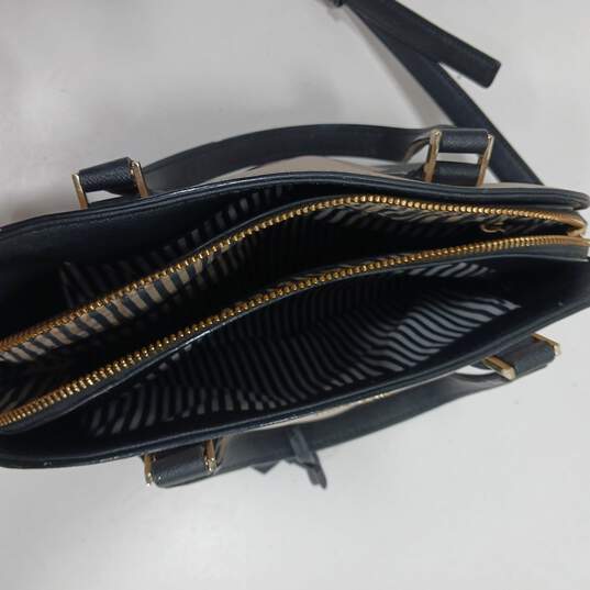 Kate Spade Beige & Black Leather Shoulder Handbag image number 4