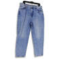 Womens Blue Denim Medium Wash Pockets Comfort Straight Leg Jeans Size 14 image number 1