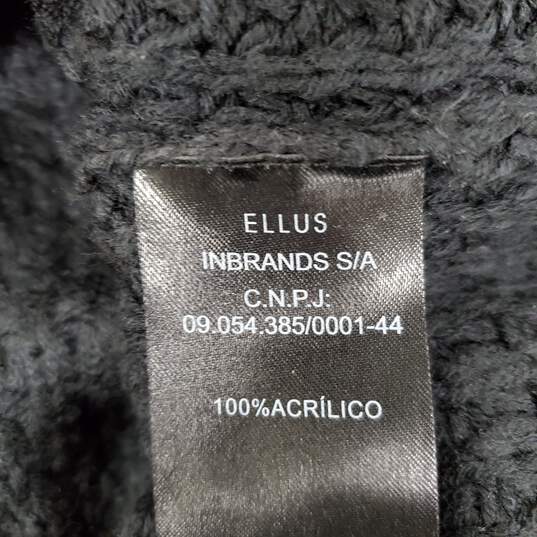 Ellus Tricot WM's 100% Acrylic Black Knit V-Neck Sweater Size S/P image number 3