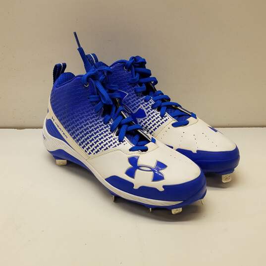 Under Armour UA Heater Mid St Baseball Cleats US 7.5 Blue image number 11