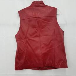 Draper's & Damon's Red Leather Vest Size Medium alternative image