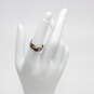 Paula Dawkins Signed Sterling Silver 14K Yellow Gold Accent Amethyst Ring Size 6.25 - 3.2g image number 1