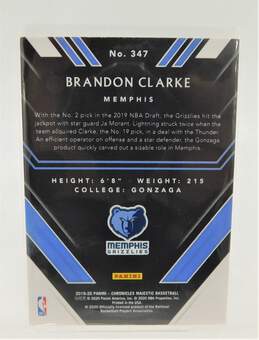 2019-20 Brandon Clarke Panini Majestic Rookie Blue /99 Memphis Grizzlies alternative image