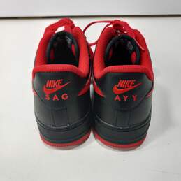 Nike Women's Air Force 1 Low Red & Black Shoes Size 6.5 alternative image