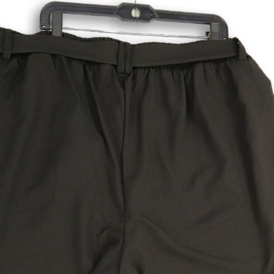 NWT Womens Black Flat Front Slash Pocket Paperbag Pants Size 3 22-24 image number 4