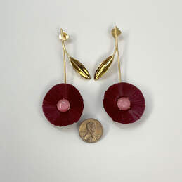 Designer Kate Spade Gold-Tone Posh Poppy Flower Statement Drop Earrings alternative image