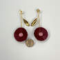 Designer Kate Spade Gold-Tone Posh Poppy Flower Statement Drop Earrings image number 2