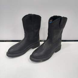 Ariat Men's Sierra Black Leather Waterproof Hard Toe Work Boot Size 9