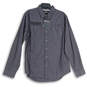 NWT Mens Gray Long Sleeve Pointed Collar Button-Up Shirt Size Large image number 1