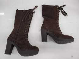 Juicy Couture Tall Lace Up Suede Boots Size 7.5
