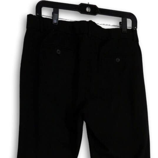 Womens Black Flat Front Pockets Regular Fit Straight Leg Chino Pants Size 8 image number 4