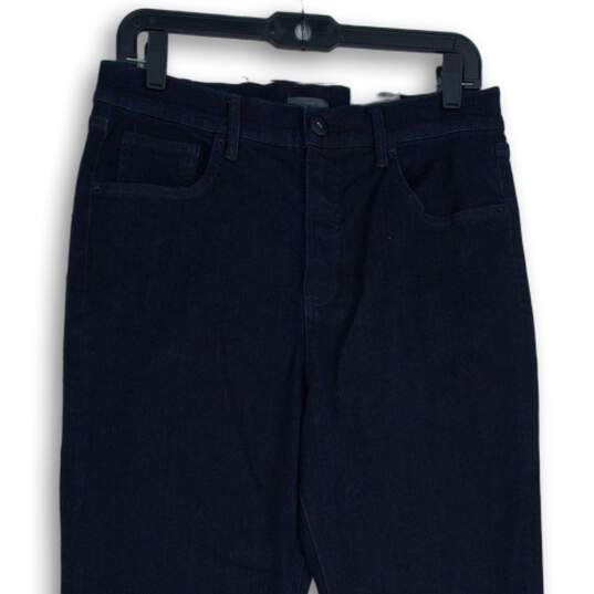 NWT Worthington Womens Blue Denim Dark Wash 5-Pocket Design Flared Jeans Size 10 image number 3