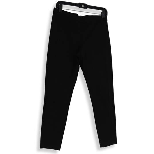 Womens Black Flat Front Side Zip Stretch Skinny Leg Cropped Pants Size 6 image number 1