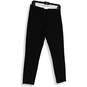 Womens Black Flat Front Side Zip Stretch Skinny Leg Cropped Pants Size 6 image number 1