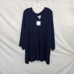 Liz & Me Navy Blue Open Knit Pullover Sweater WM Size 3X NWT