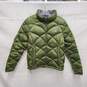 The North Face WM's Quilted Nylon Insulated Olive Green Puffer Jacket Size MM image number 1