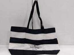 Kate Spade Black & White Striped Tote Shoulder Bag