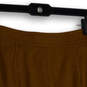 Womens Tan Flat Front Button Front Short Straight & Pencil Skirt Size 2 image number 4