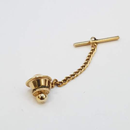 Gold Tone Diamond Tie Pin 3.4g image number 4